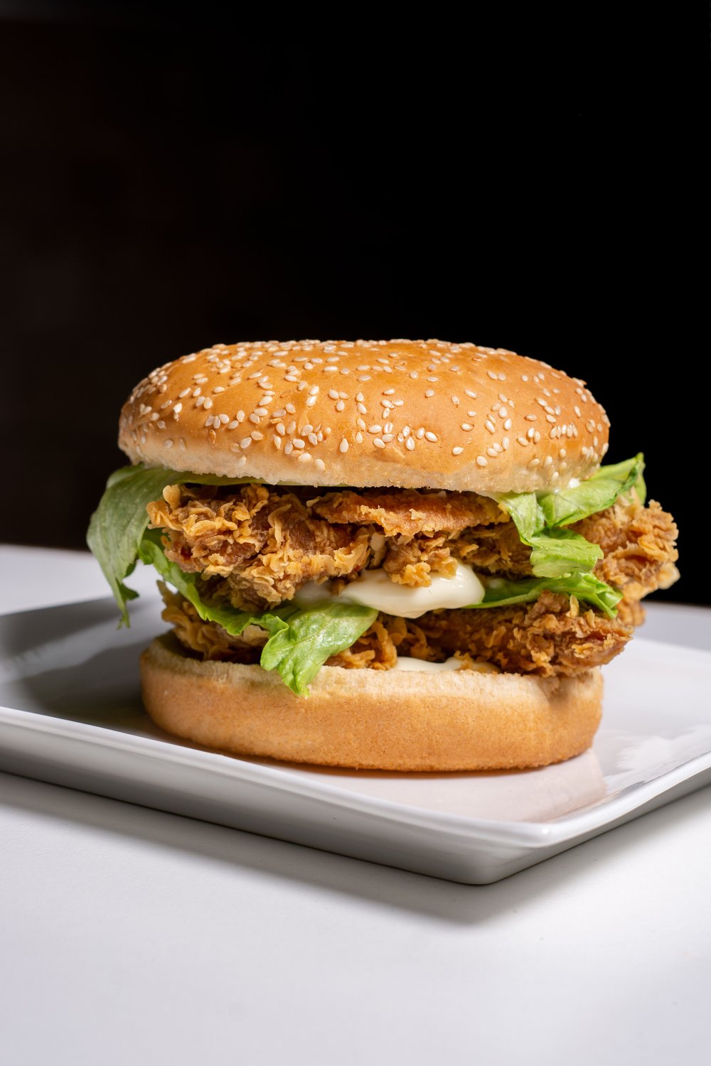 Korean Crispy Fried Chicken Burger