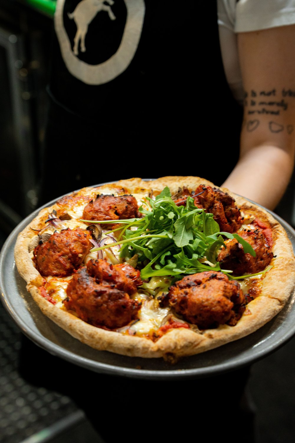 Marinara Meatballs Pizza